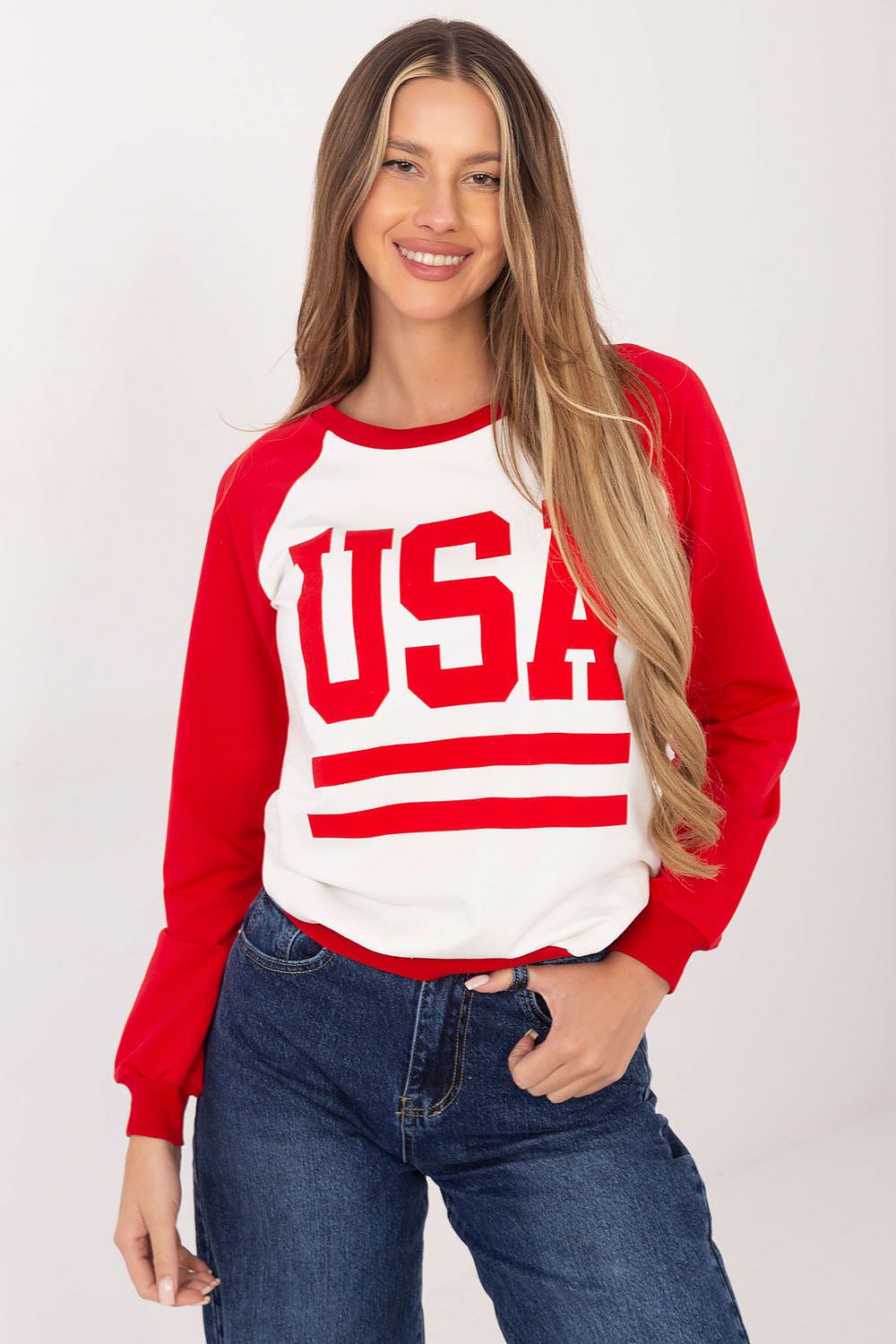   Bluza Damska Model DS-BL-1111.06P Red - Rue Paris 