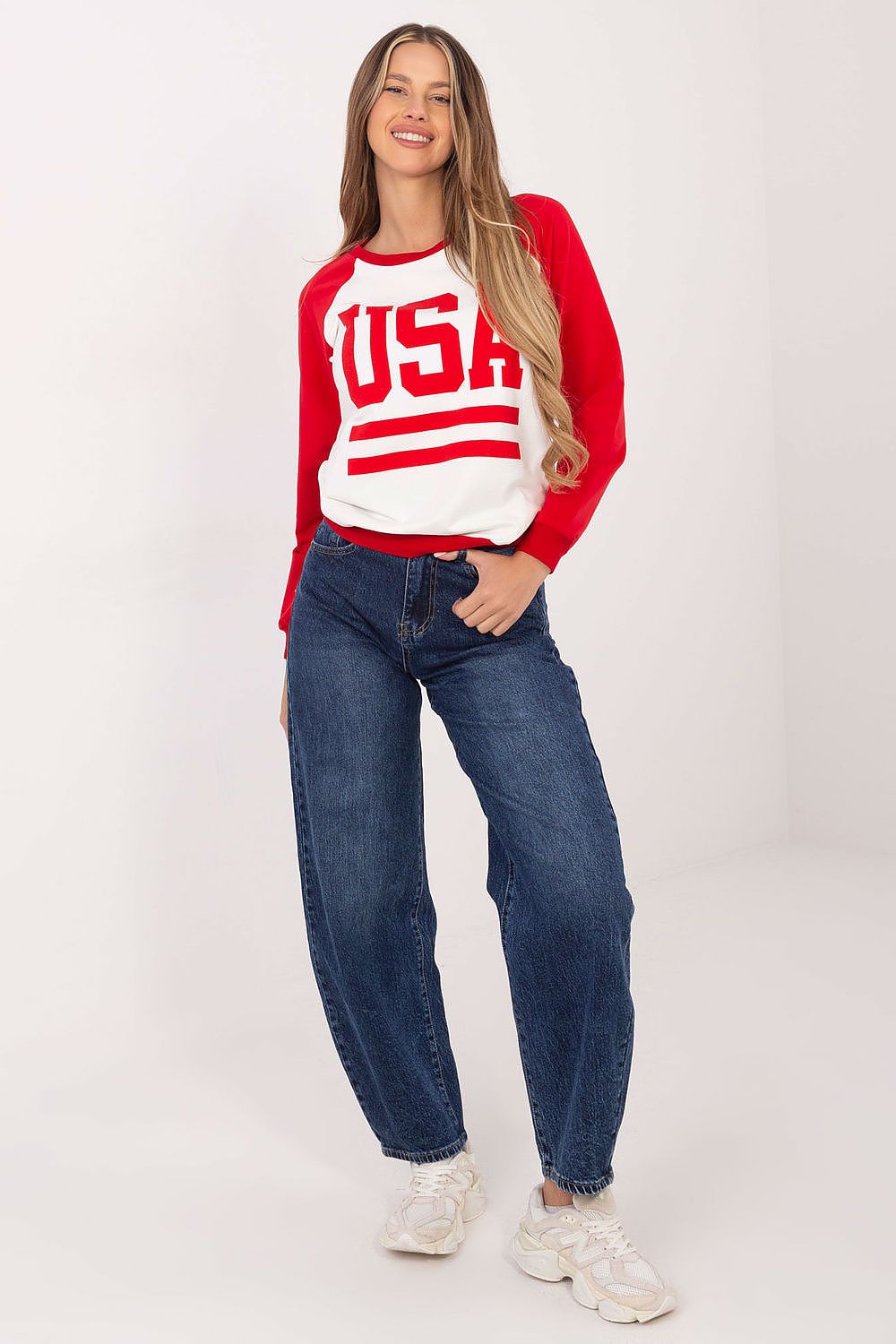   Bluza Damska Model DS-BL-1111.06P Red - Rue Paris 