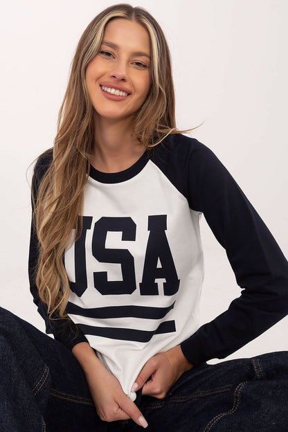   Bluza Damska Model DS-BL-1111.06P Navy - Rue Paris 