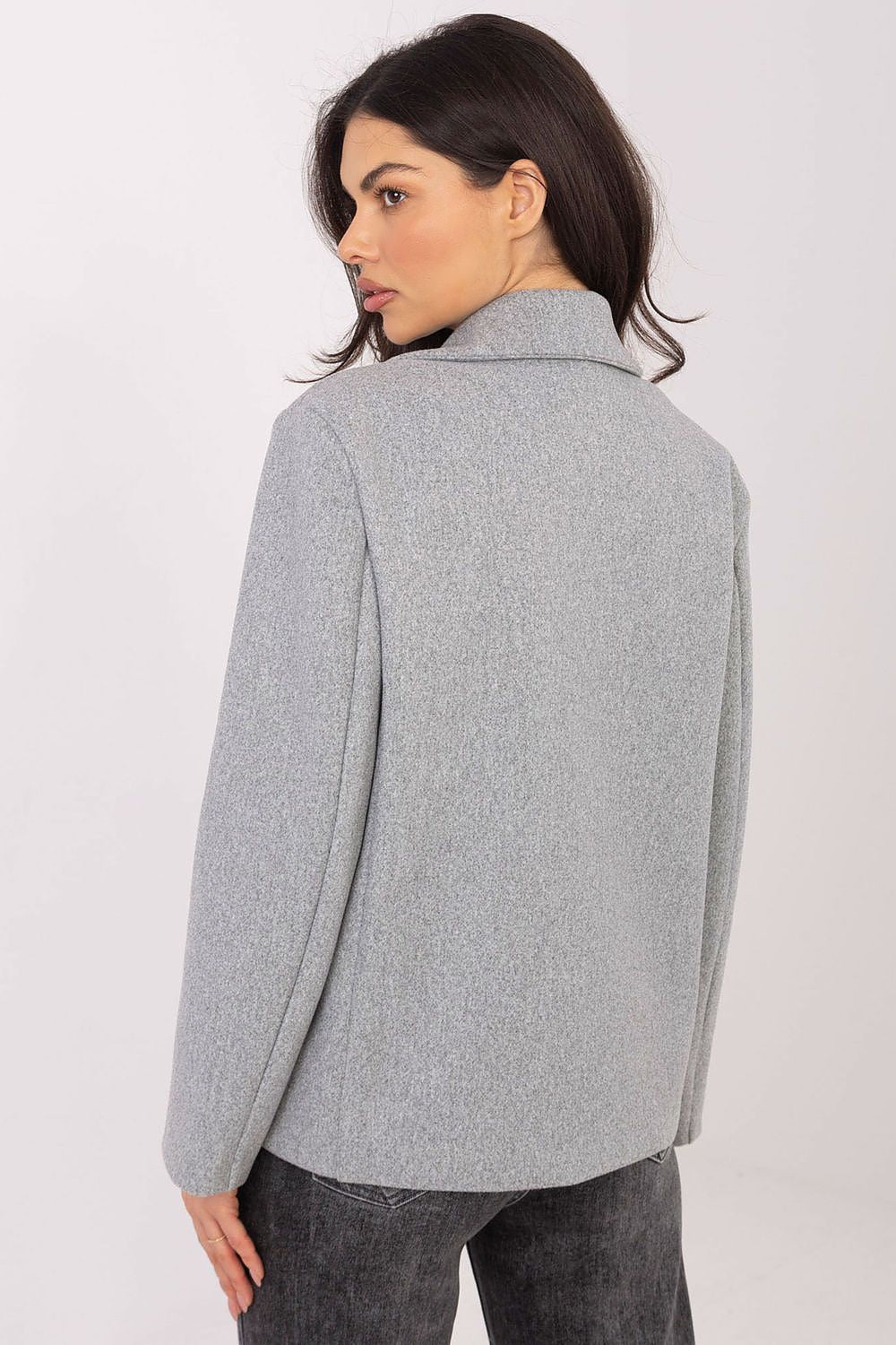   Płaszcz Damski Model IT-KR-FL9559.02P Grey - Rue Paris 