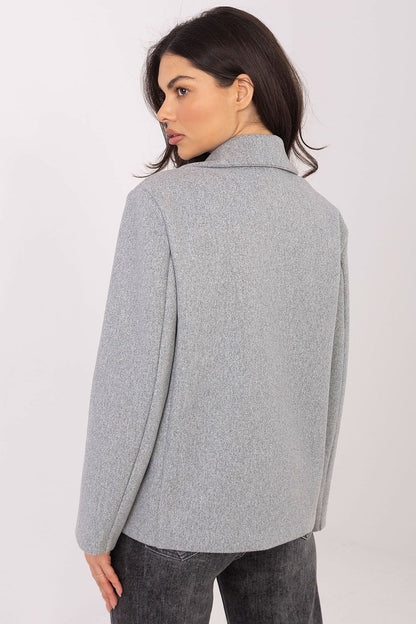   Płaszcz Damski Model IT-KR-FL9559.02P Grey - Rue Paris 