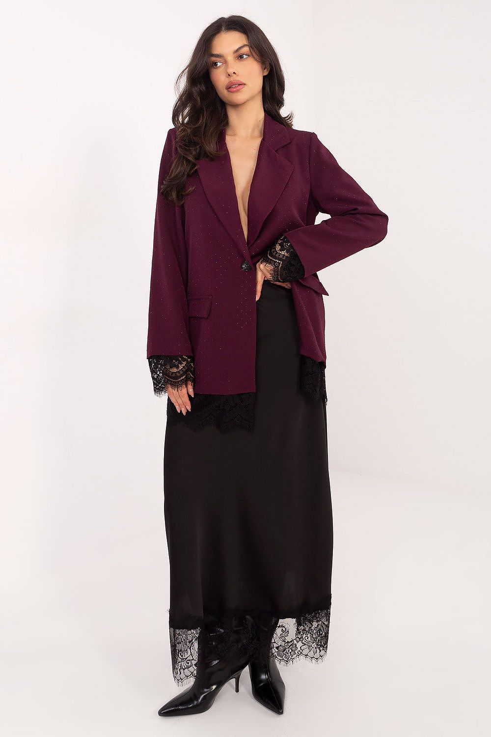  Marynarka Model IT-MA-FL9916-1.07P Dark Red - Italy Moda 