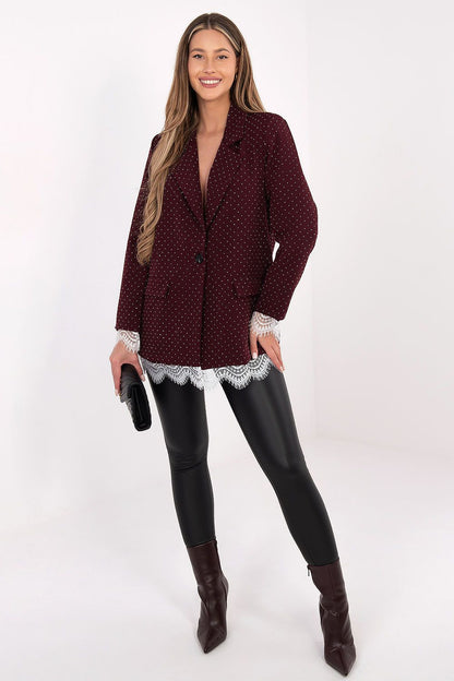   Marynarka Model IT-MA-FL9916-2.12P Bordo - Italy Moda 