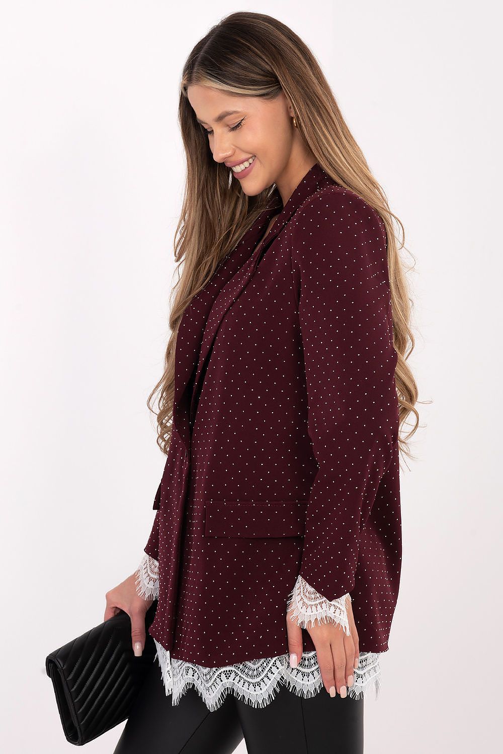   Marynarka Model IT-MA-FL9916-2.12P Bordo - Italy Moda 