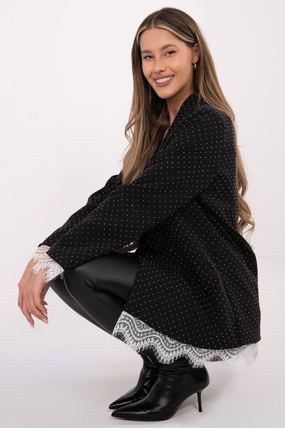   Marynarka Model IT-MA-FL9916-2.12P Black/Silver - Italy Moda 