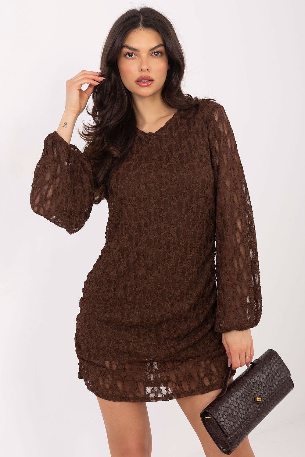  Sukienka Model IT-SK-9975.99 Brown - Italy Moda 