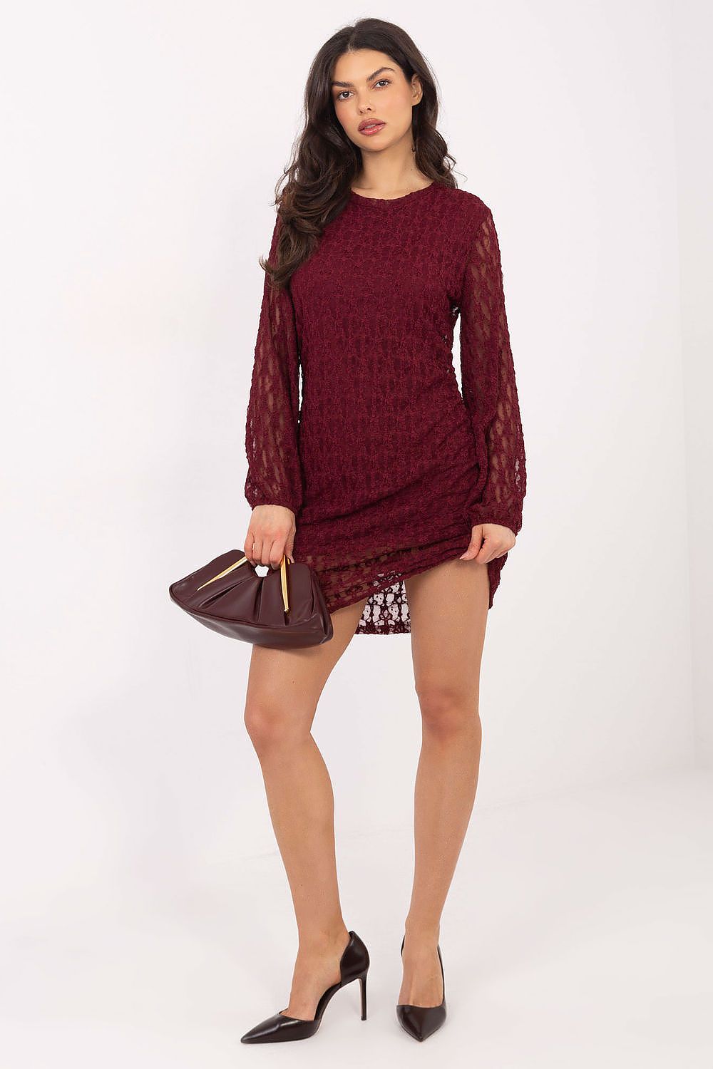  Sukienka Model IT-SK-9975.99 Bordo - Italy Moda 