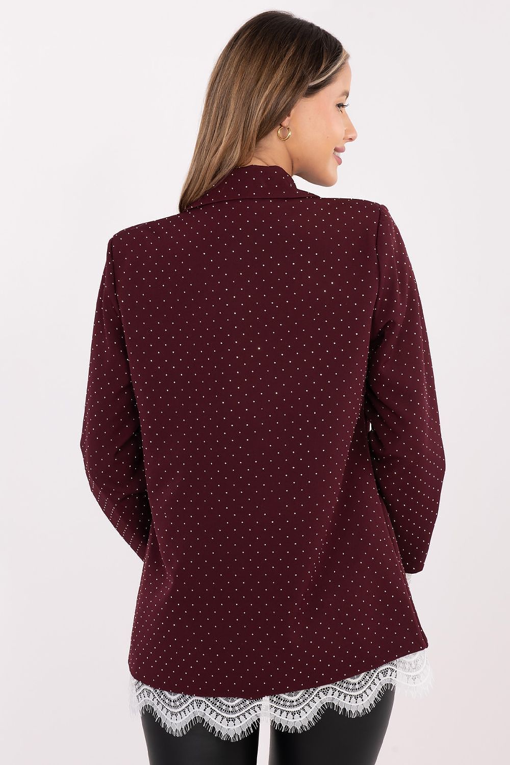   Marynarka Model IT-MA-FL9916-2.12P Bordo - Italy Moda 