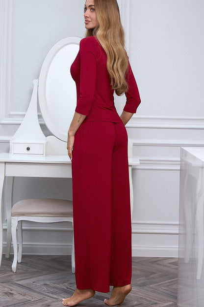  Piżama Damska Model Long Soft Skims 223578 Bordo - Pure Sin 