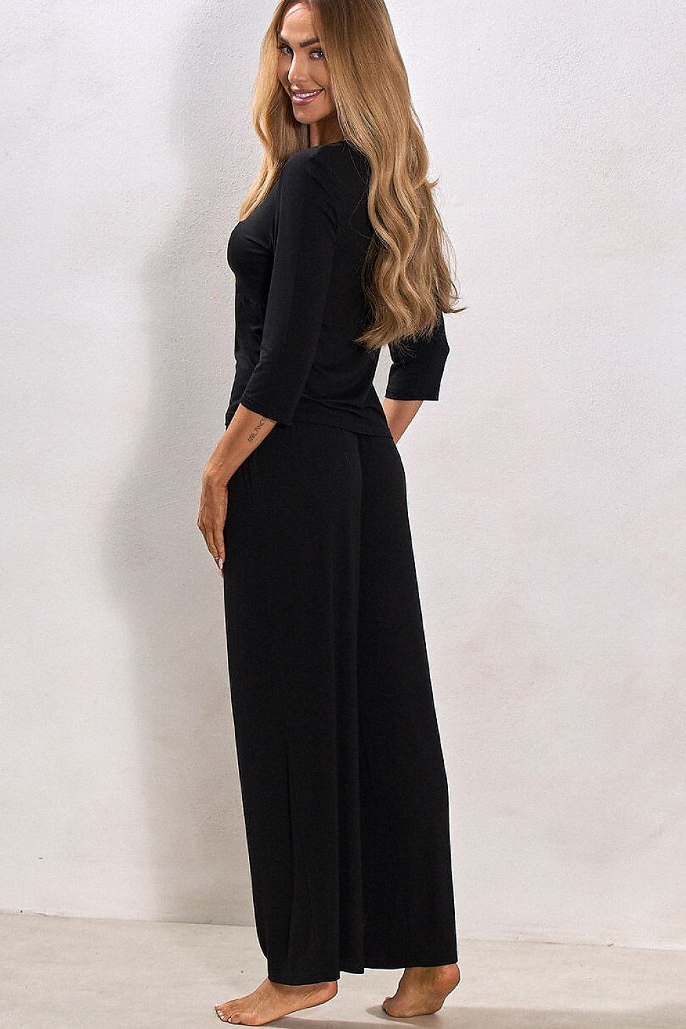  Piżama Damska Model Long Soft Skims 223575 Black - Pure Sin 
