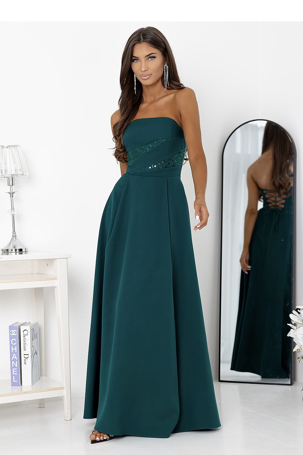  Sukienka Model Rossana 0011460. Bottle Green - With You 