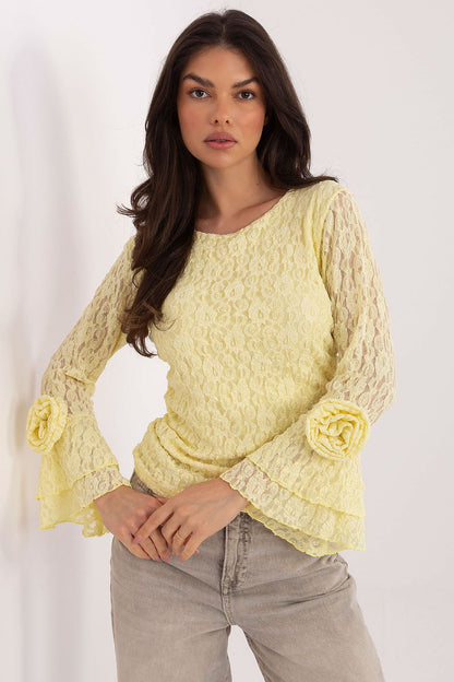   Bluzka Model IT-BZ-22122.85 Light Yellow - Italy Moda 