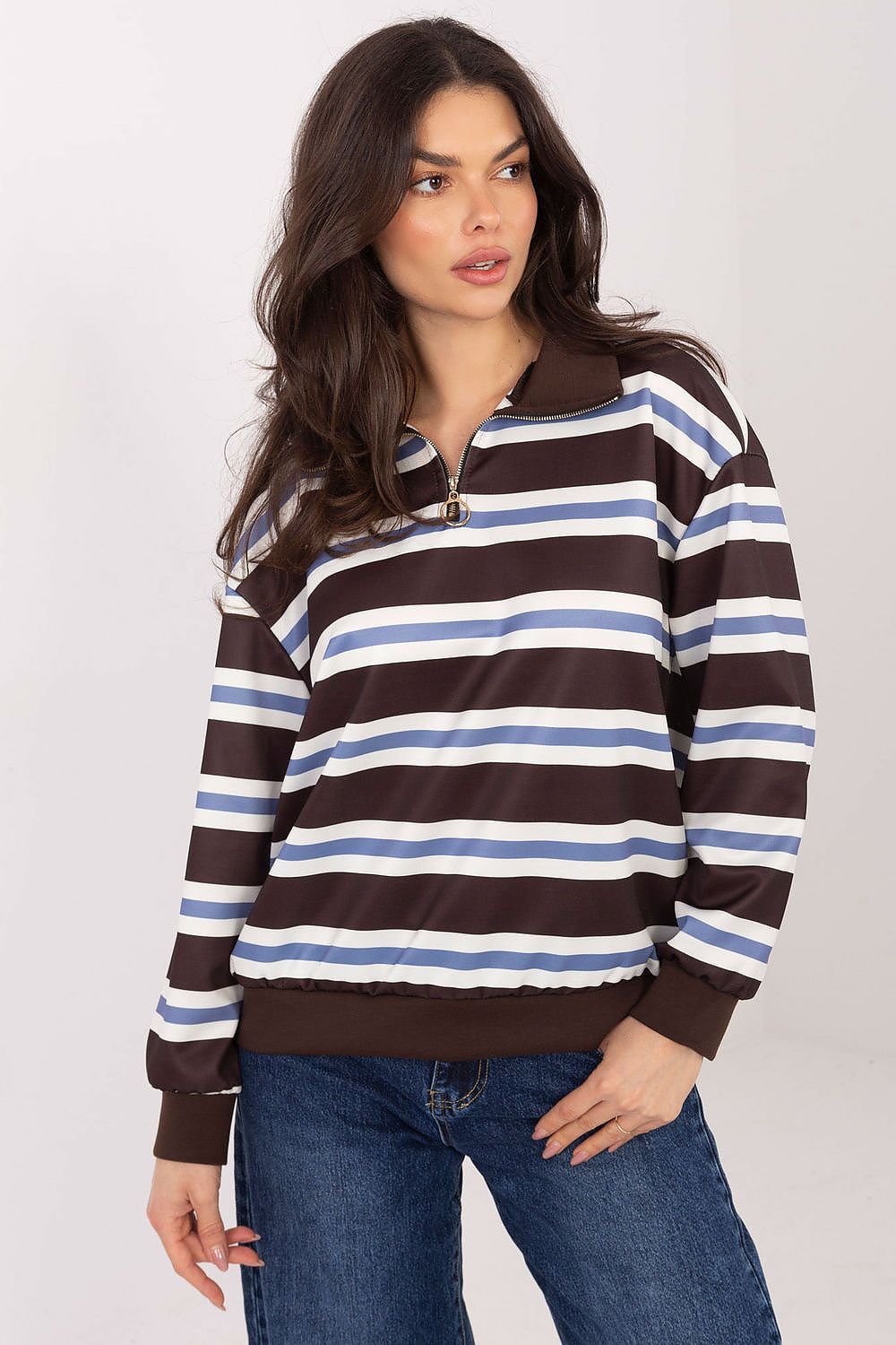   Bluza Damska Model IT-BZ-9981-1.08 Dark Brown - Italy Moda 