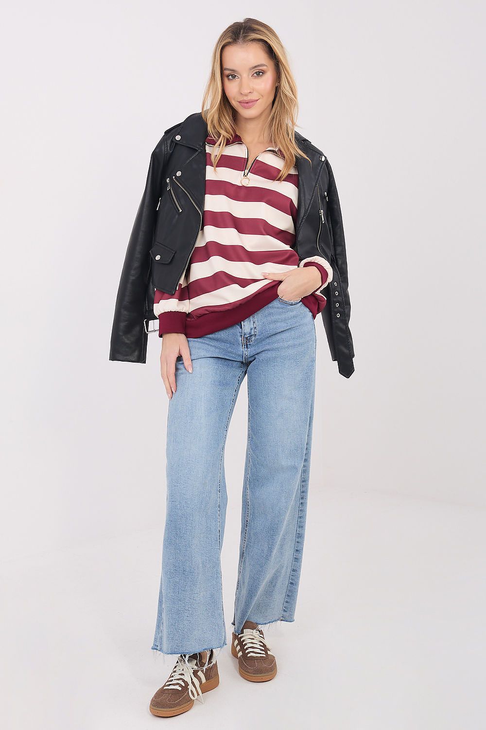   Bluza Damska Model IT-BZ-9981.06 Bordo - Italy Moda 