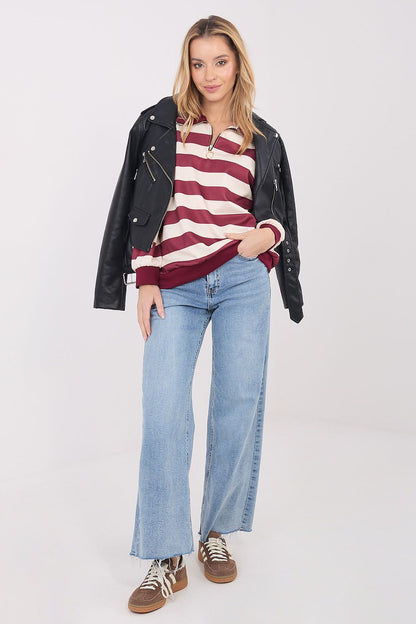   Bluza Damska Model IT-BZ-9981.06 Bordo - Italy Moda 