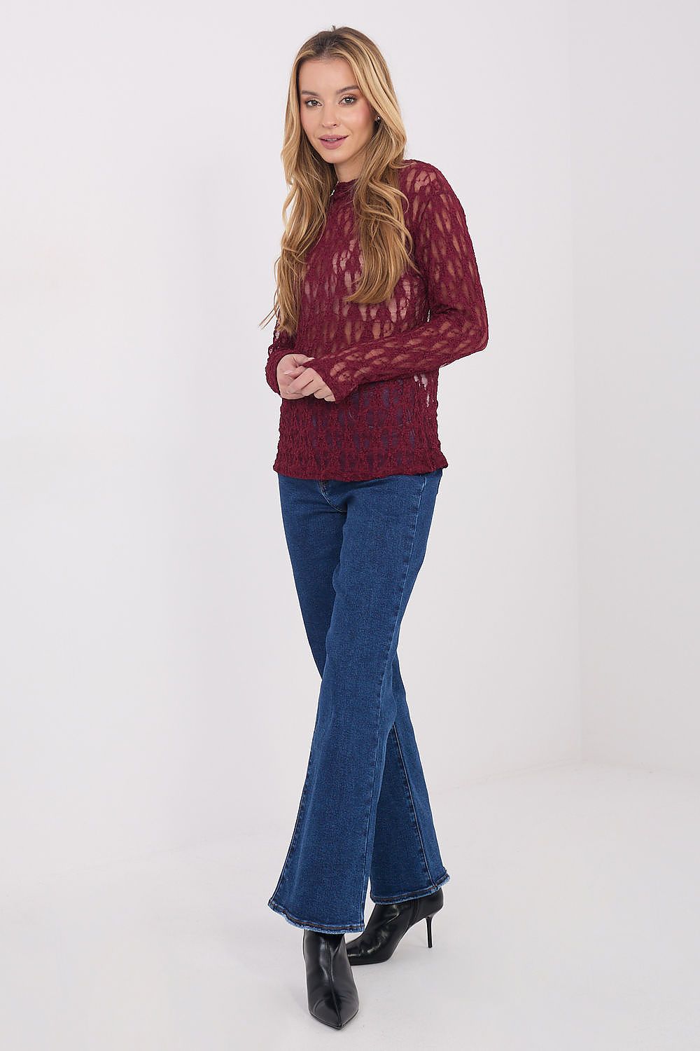   Bluzka Model IT-BZ-9962.98 Bordo - Italy Moda 