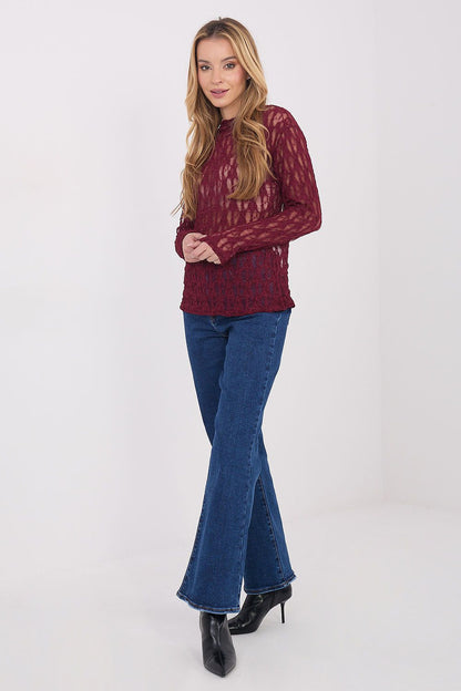   Bluzka Model IT-BZ-9962.98 Bordo - Italy Moda 