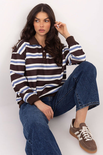   Bluza Damska Model IT-BZ-9980-1.19 Dark Brown - Italy Moda 