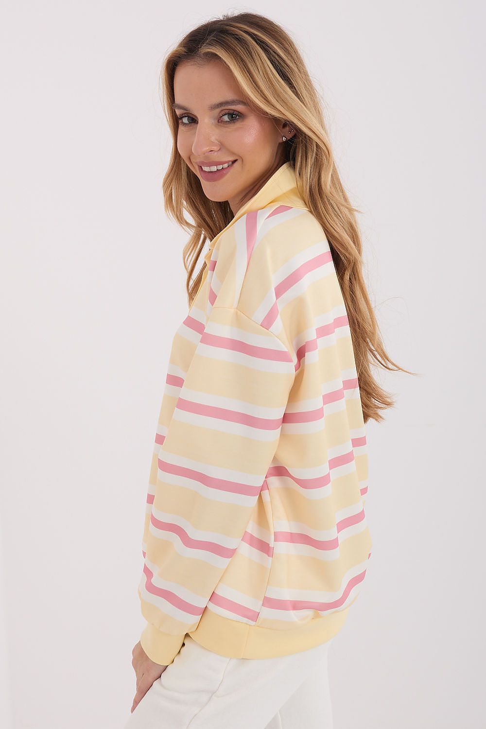   Bluza Damska Model IT-BZ-9980-1.19 Light Yellow - Italy Moda 