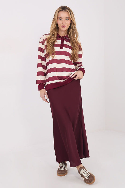   Bluza Damska Model IT-BZ-9980.16 Bordo - Italy Moda 