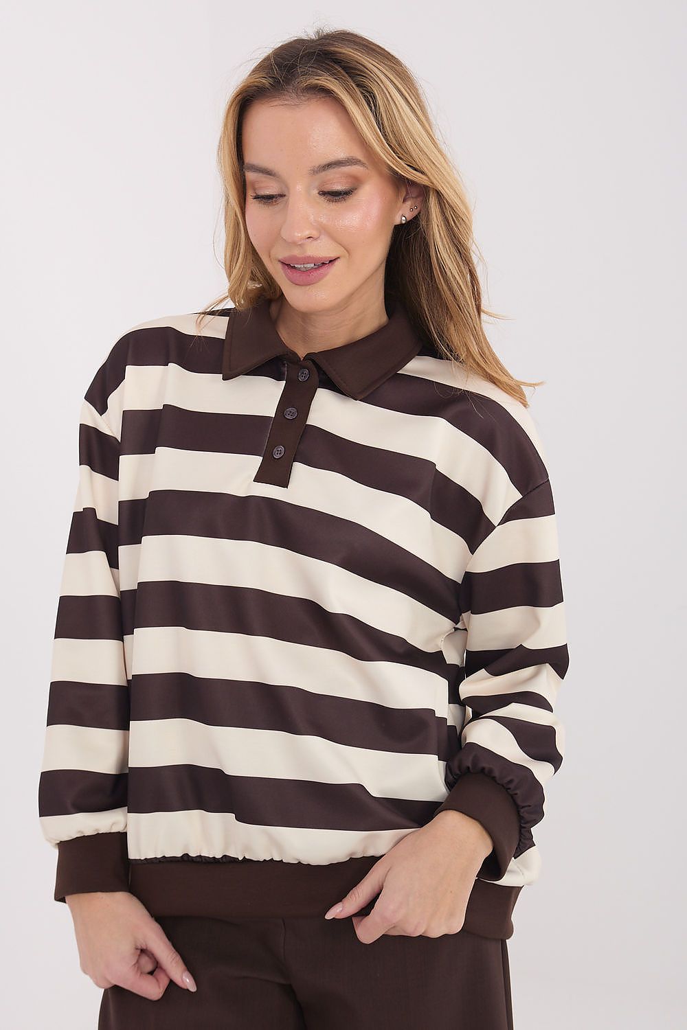   Bluza Damska Model IT-BZ-9980.16 Light Beige - Italy Moda 