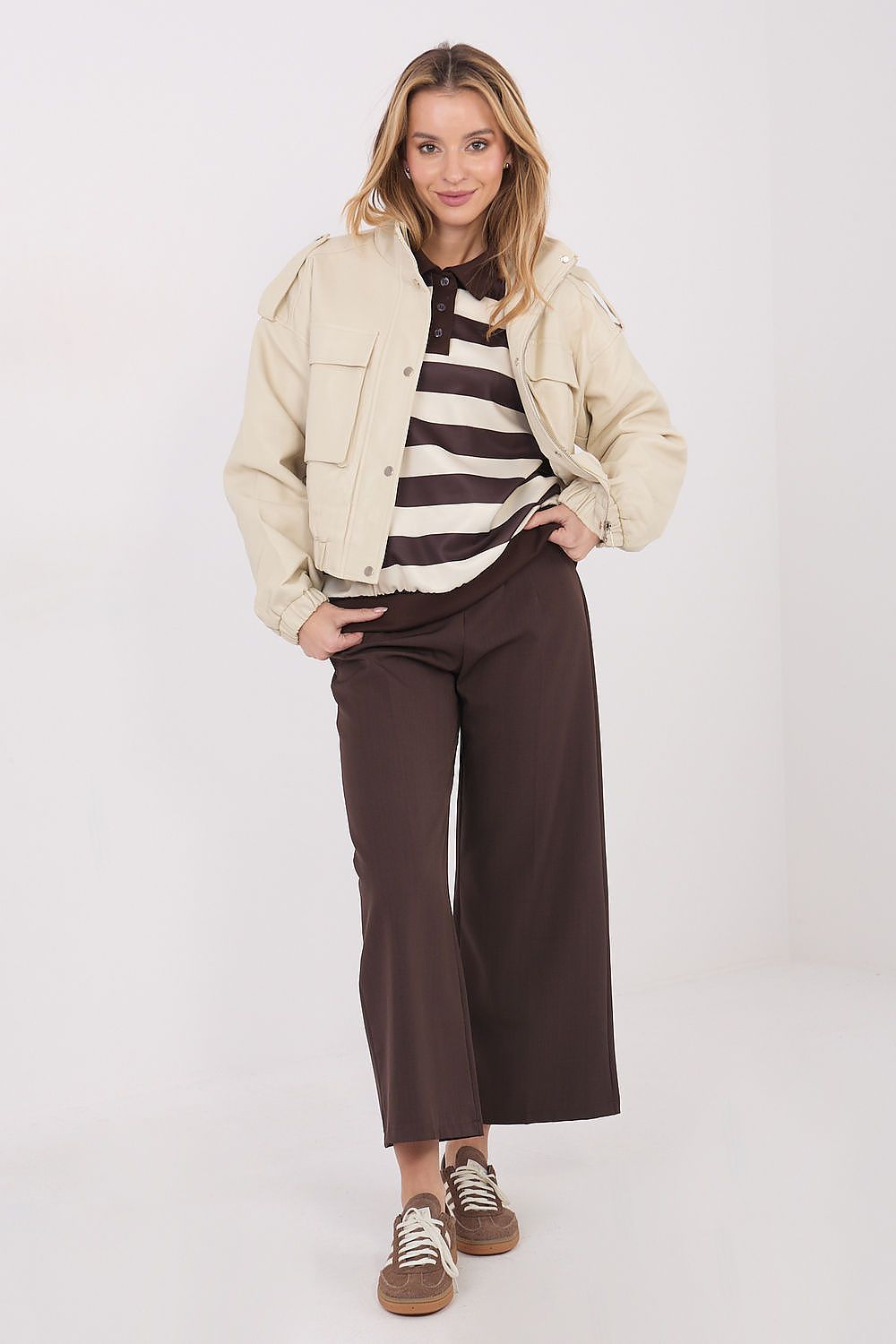   Bluza Damska Model IT-BZ-9980.16 Light Beige - Italy Moda 