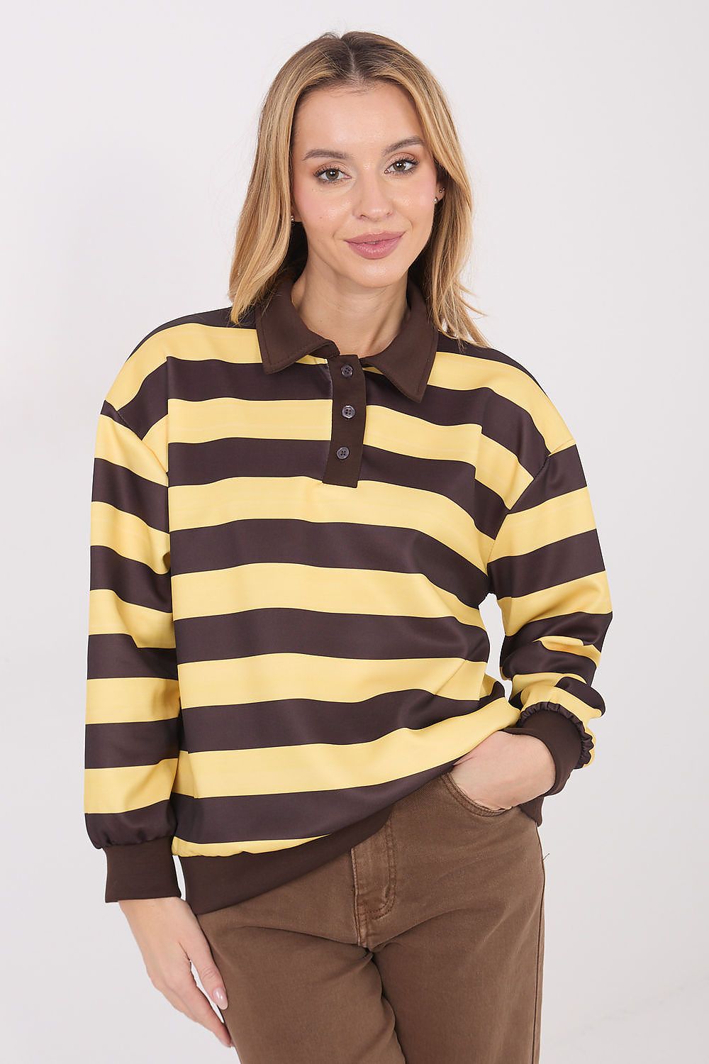   Bluza Damska Model IT-BZ-9980.16 Yellow - Italy Moda 