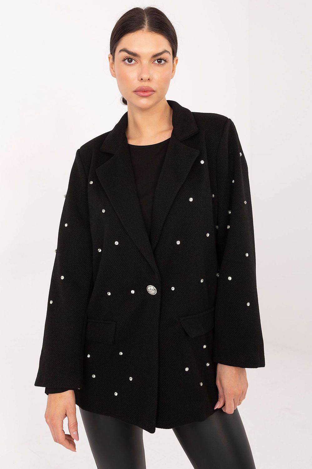   Marynarka Model IT-MA-18365.97 Black - Italy Moda 