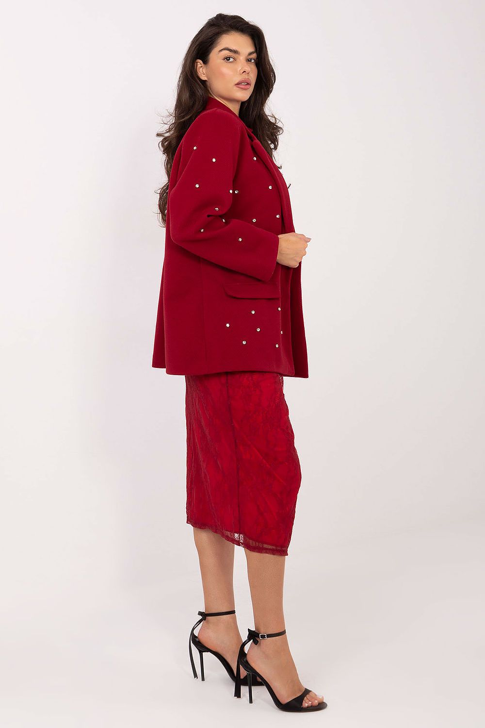   Marynarka Model IT-MA-18365.97 Bordo - Italy Moda 