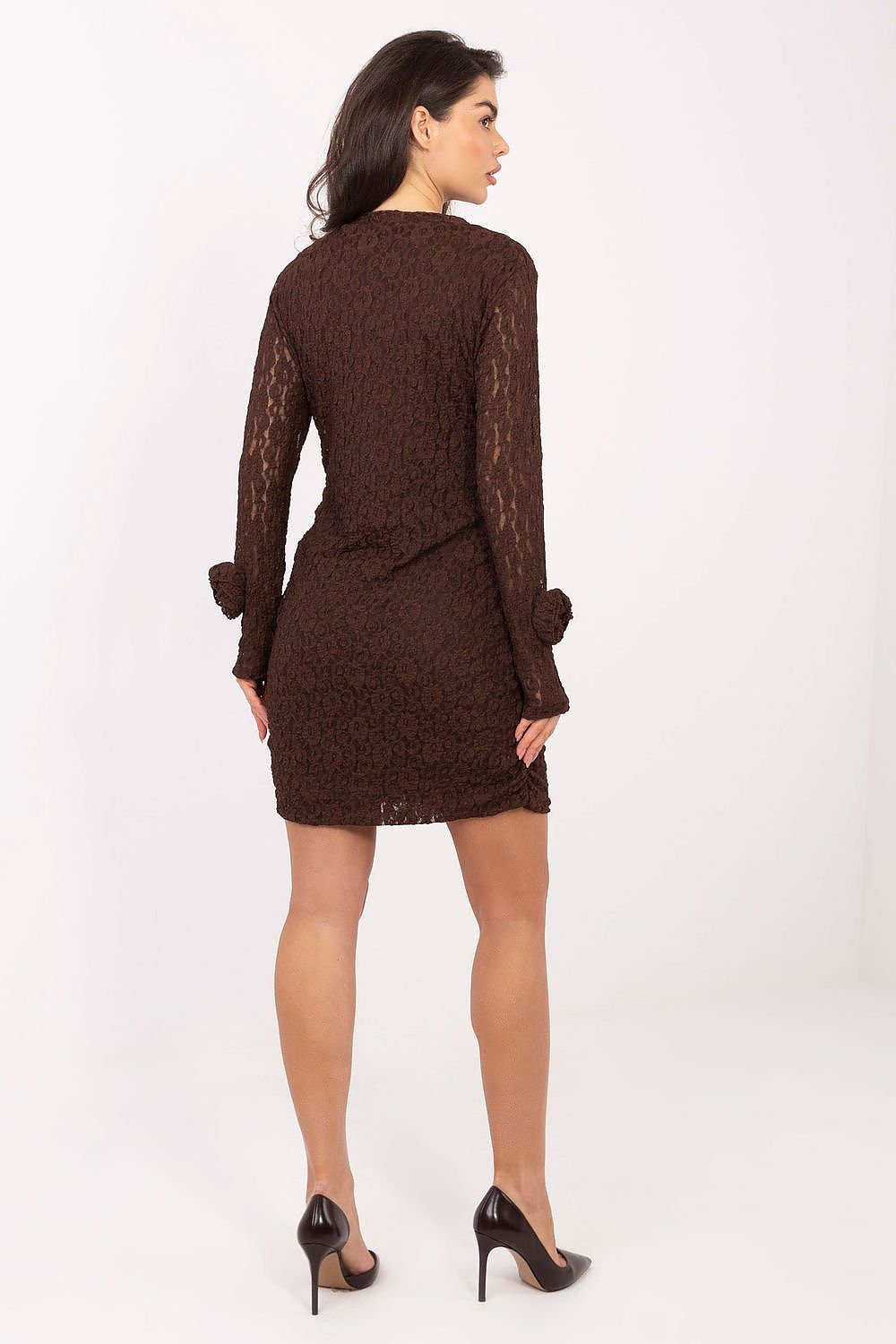  Sukienka Model IT-SK-9913.30 Dark Brown - Italy Moda 
