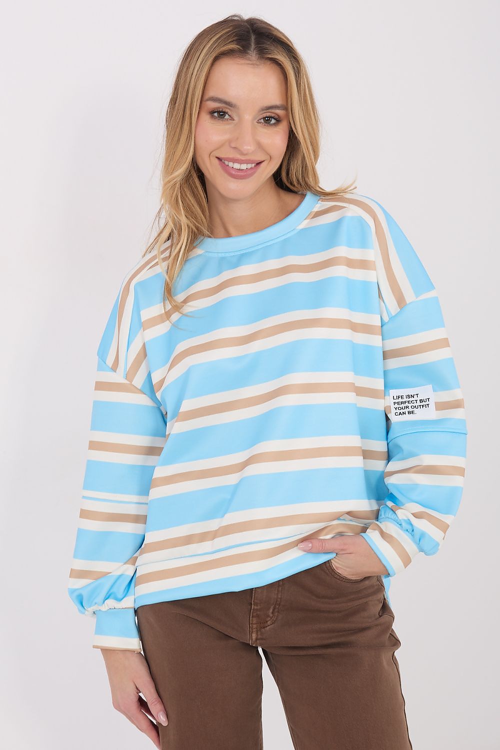   Bluza Damska Model IT-BL-9780-1.48 Light Blue - Italy Moda 