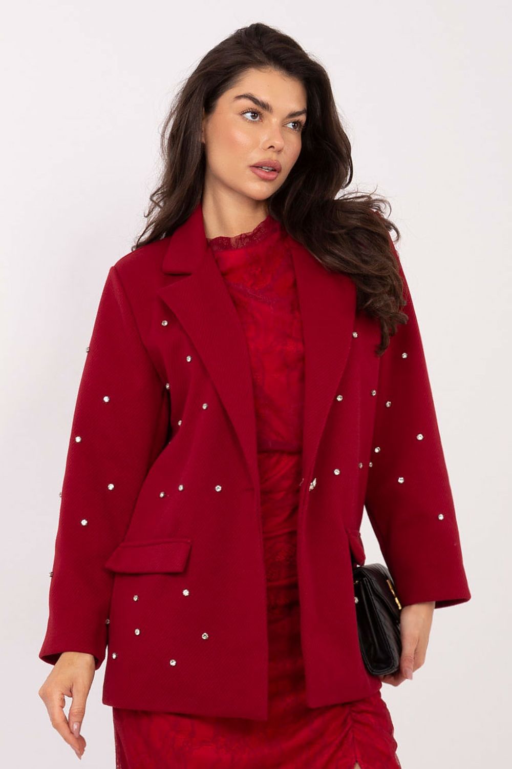   Marynarka Model IT-MA-18365.97 Bordo - Italy Moda 