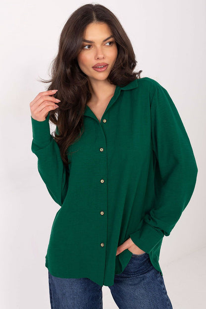   Koszula Damska Model LK-KS-510109.70 Dark Green - Lakerta 