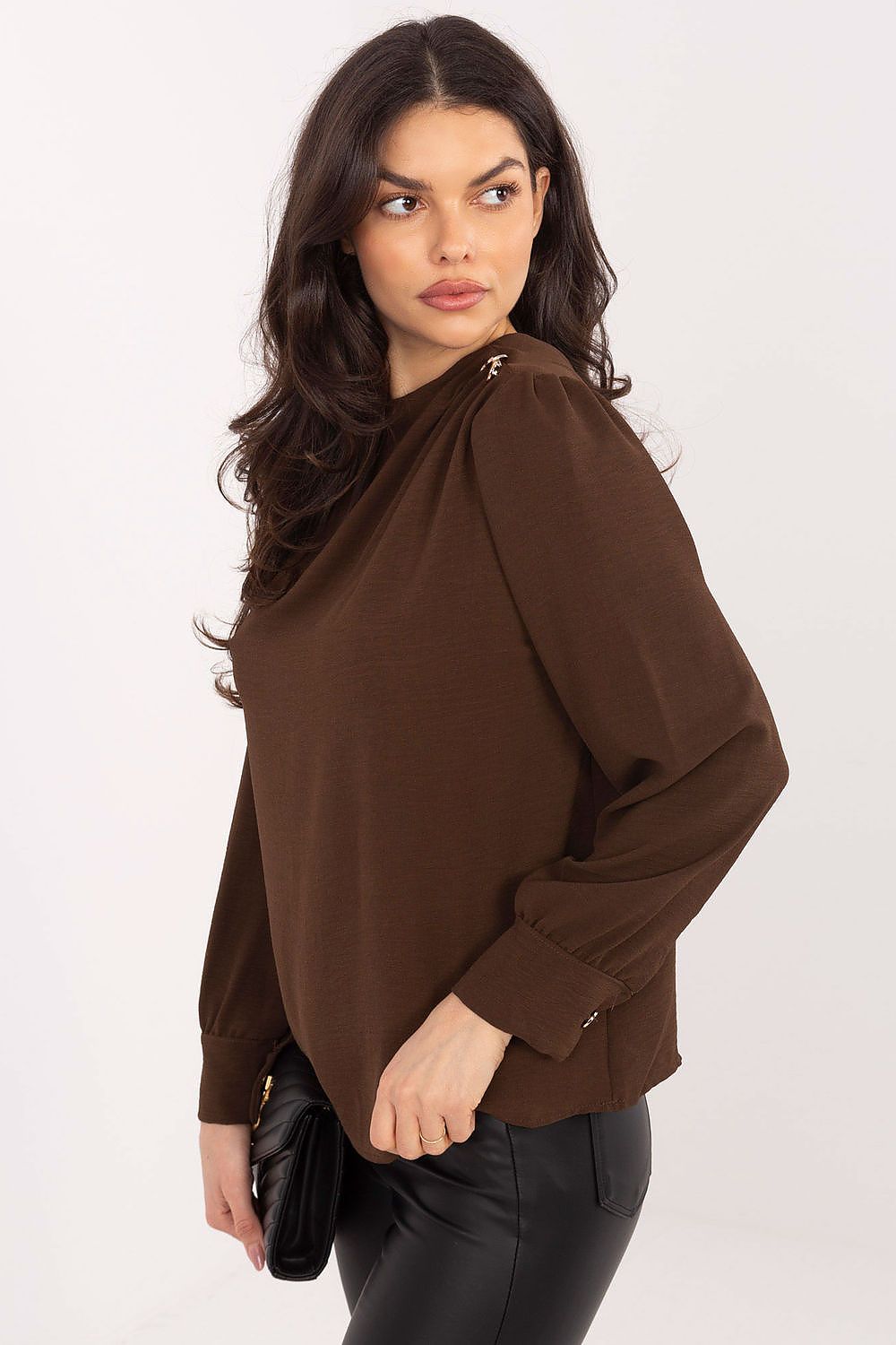   Bluzka Model MI-BZ-278519-1.40 Brown - Italy Moda 