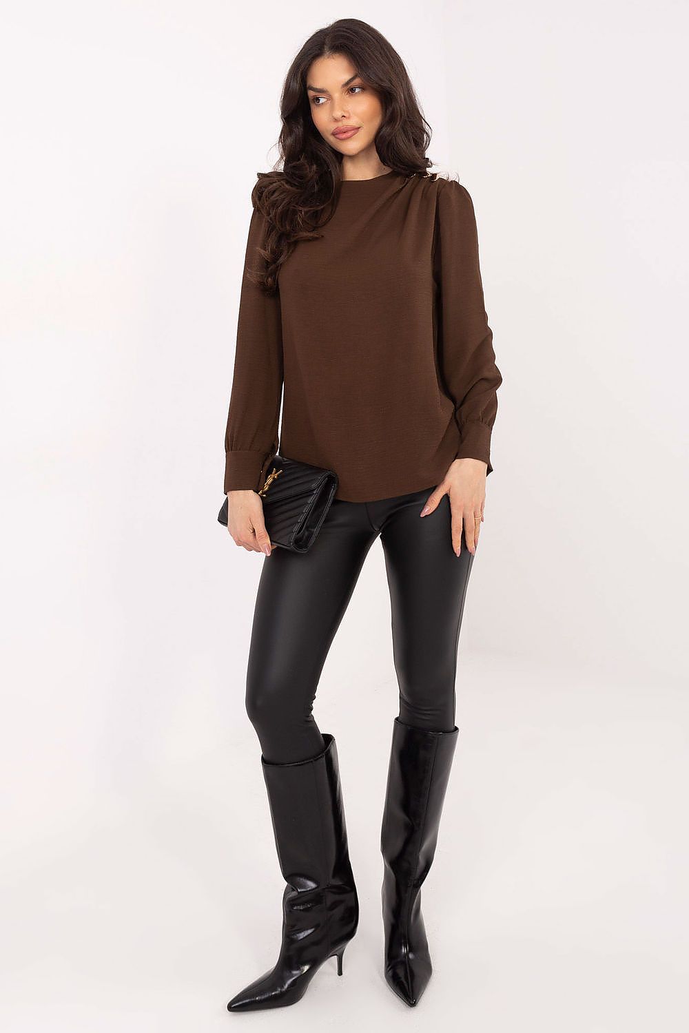   Bluzka Model MI-BZ-278519-1.40 Brown - Italy Moda 
