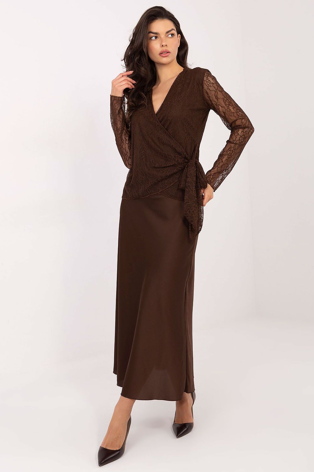   Bluzka Model MI-BZ-92405.67 Brown - Italy Moda 