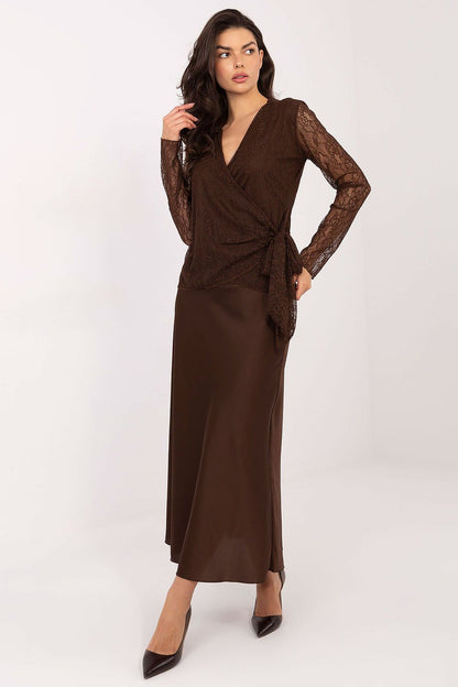   Bluzka Model MI-BZ-92405.67 Brown - Italy Moda 