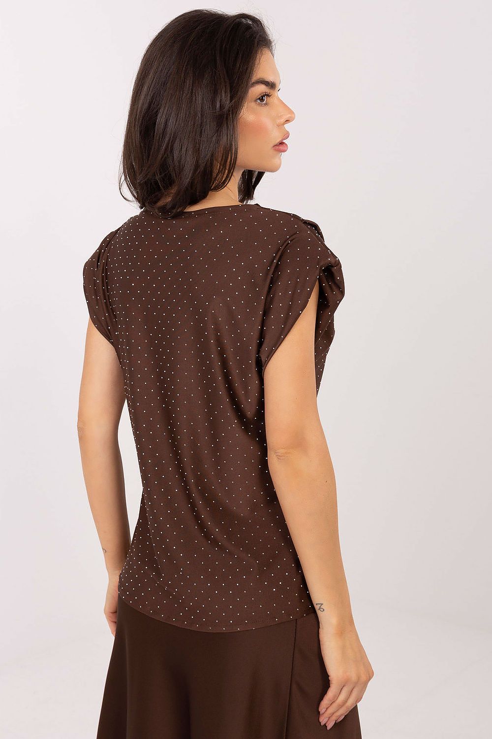   Bluzka Model MI-BZ-61479.35 Brown - Italy Moda 
