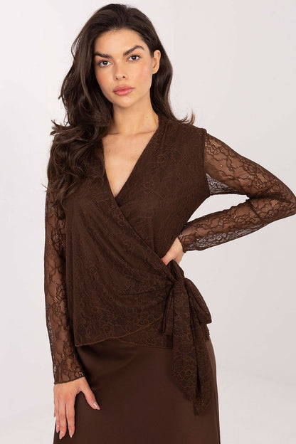   Bluzka Model MI-BZ-92405.67 Brown - Italy Moda 