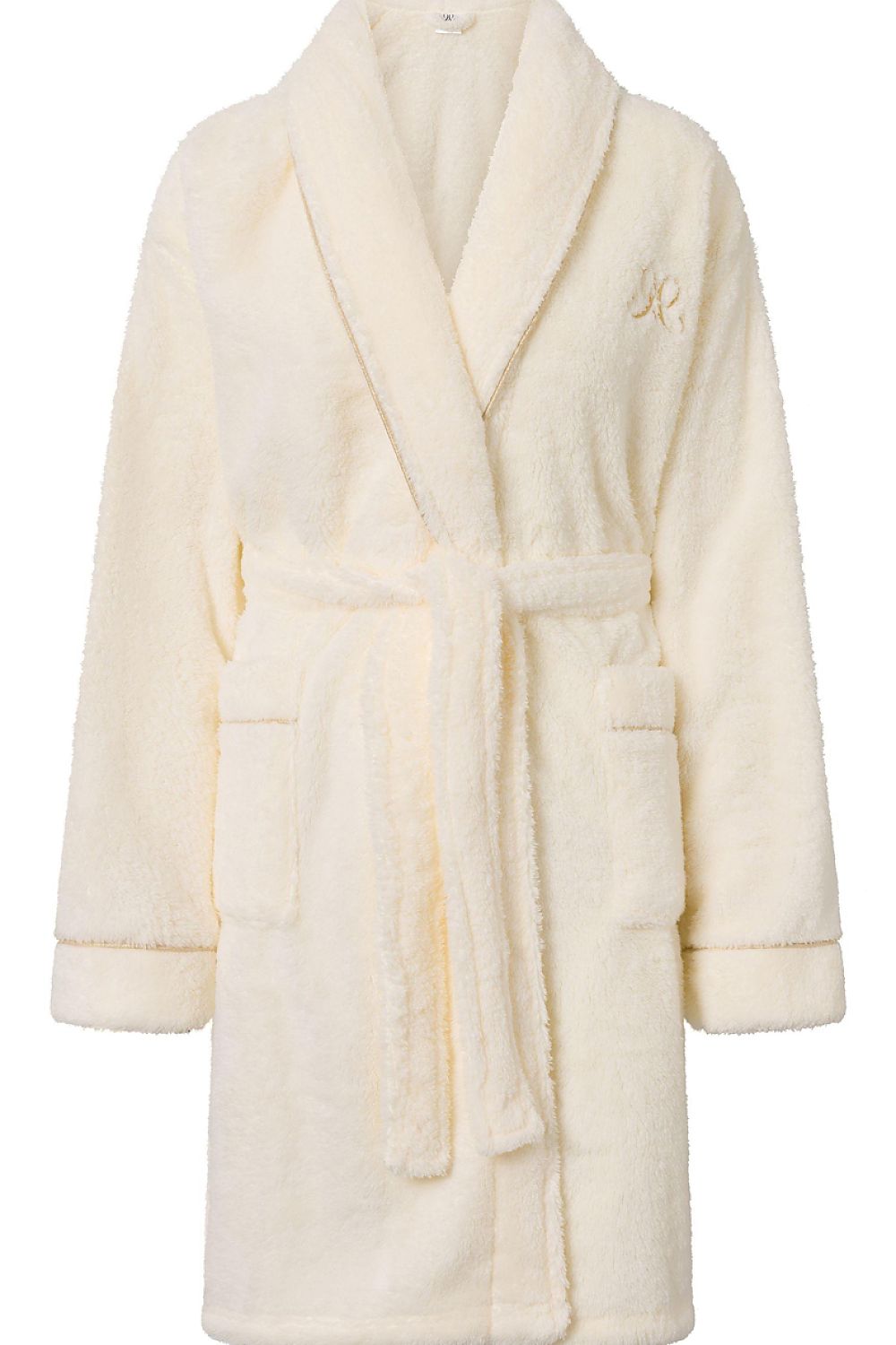  Szlafrok Damski Model Glamour 223359 Ecru/Gold - Momenti Per Me 