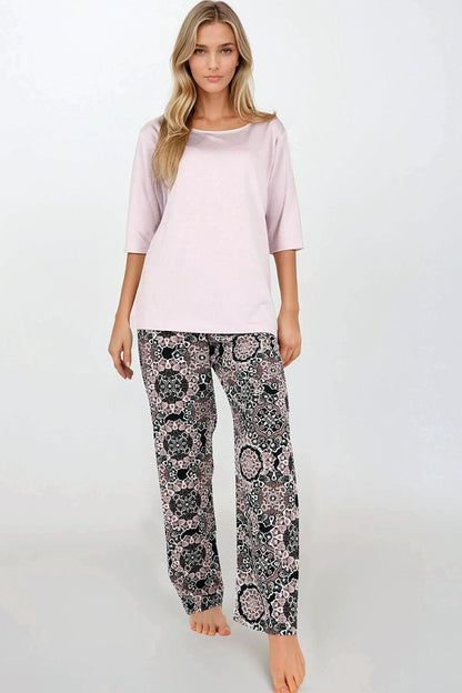  Piżama Damska Model Desert Rose 223128 Pink - Momenti Per Me 