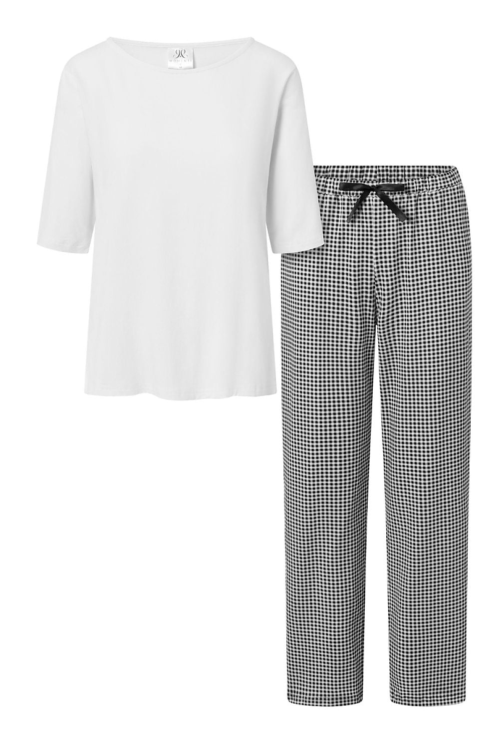  Piżama Damska Model Alexandra 177096 White/Black - Momenti Per Me 