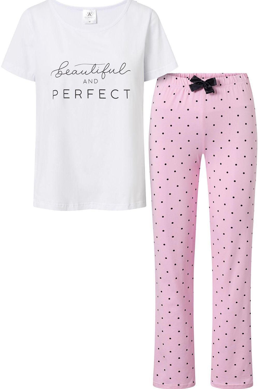  Piżama Damska Model Flawless 170006 White/Pink - Momenti Per Me 