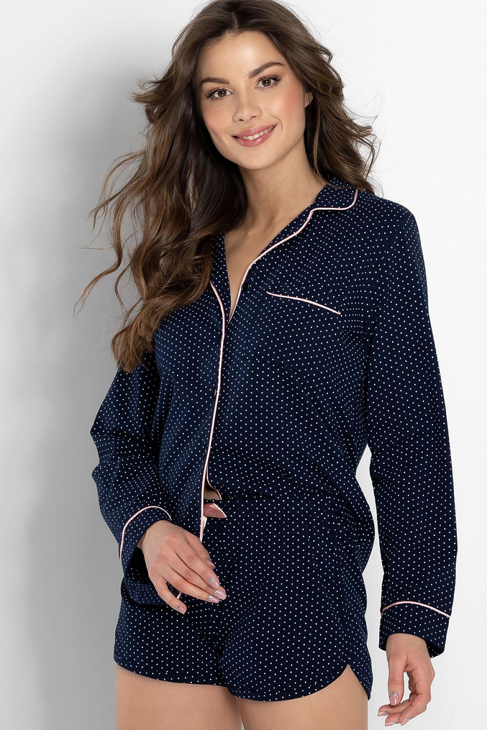  Piżama Damska Model Positive Vibes 168758 Navy - Momenti Per Me 