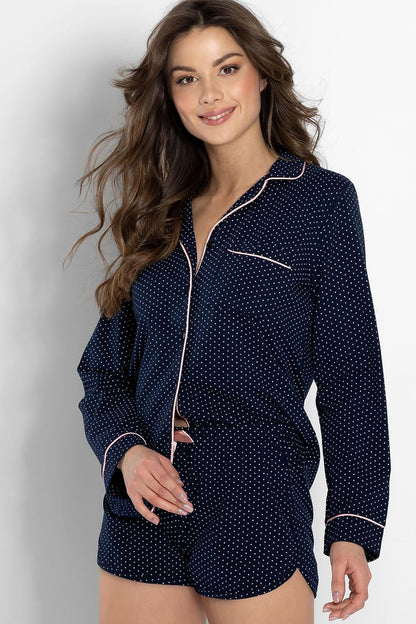  Piżama Damska Model Positive Vibes 168758 Navy - Momenti Per Me 