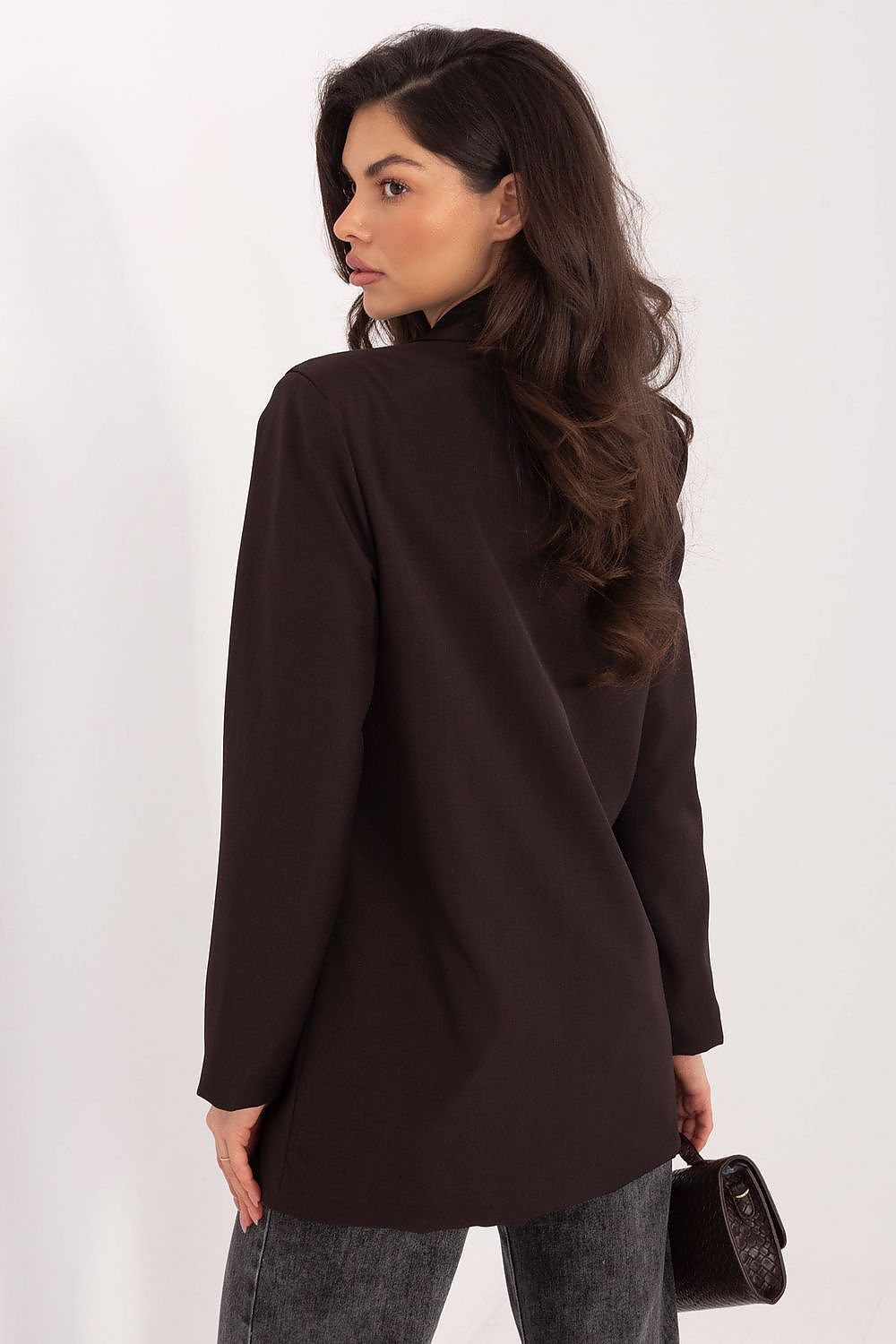   Marynarka Model IT-MA-FL8315.85 Dark Brown - Rue Paris 