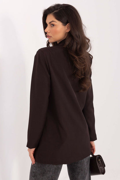   Marynarka Model IT-MA-FL8315.85 Dark Brown - Rue Paris 