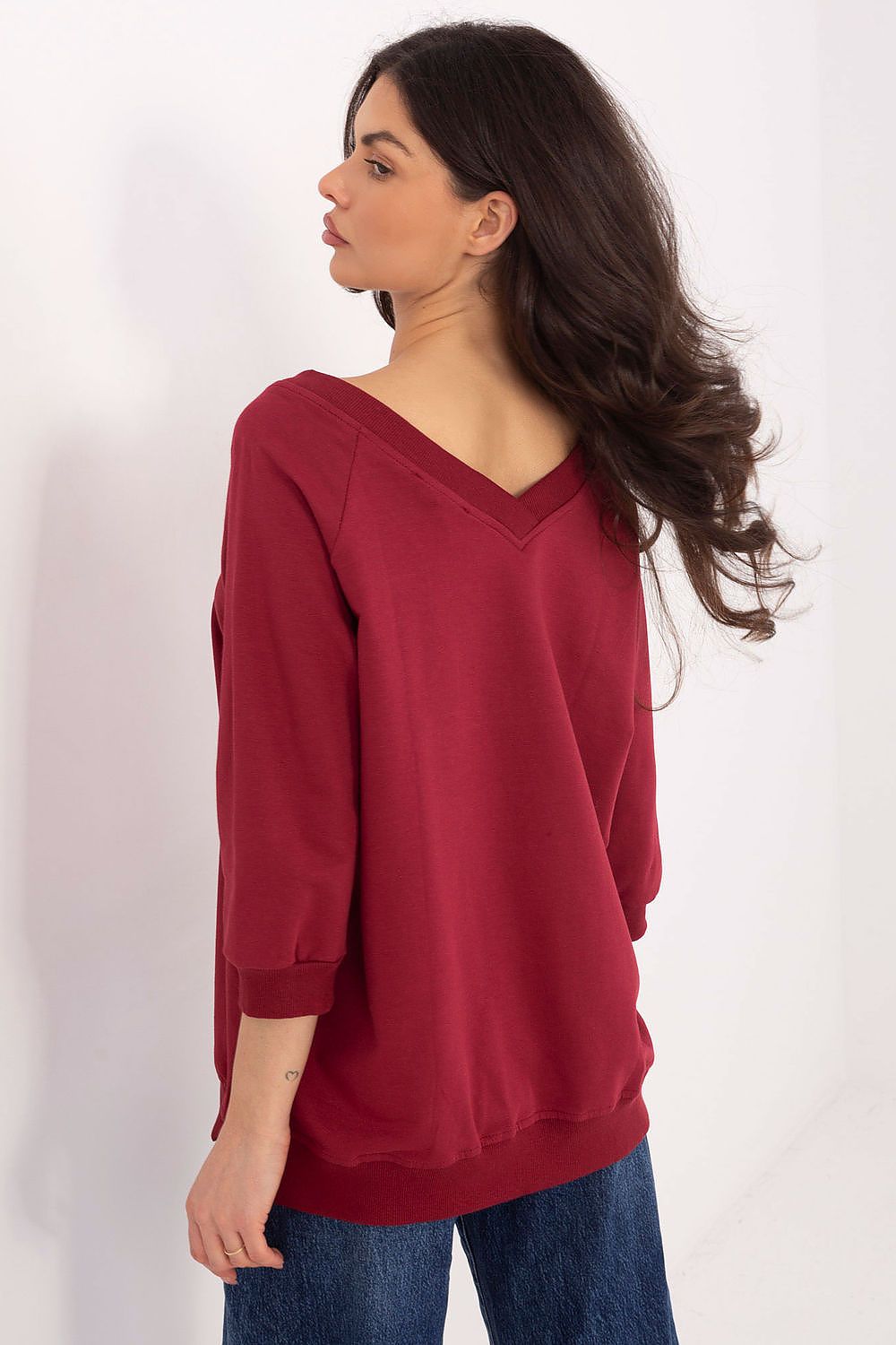   Bluza Model RV-BL-5676.09 Bordo - Rue Paris 