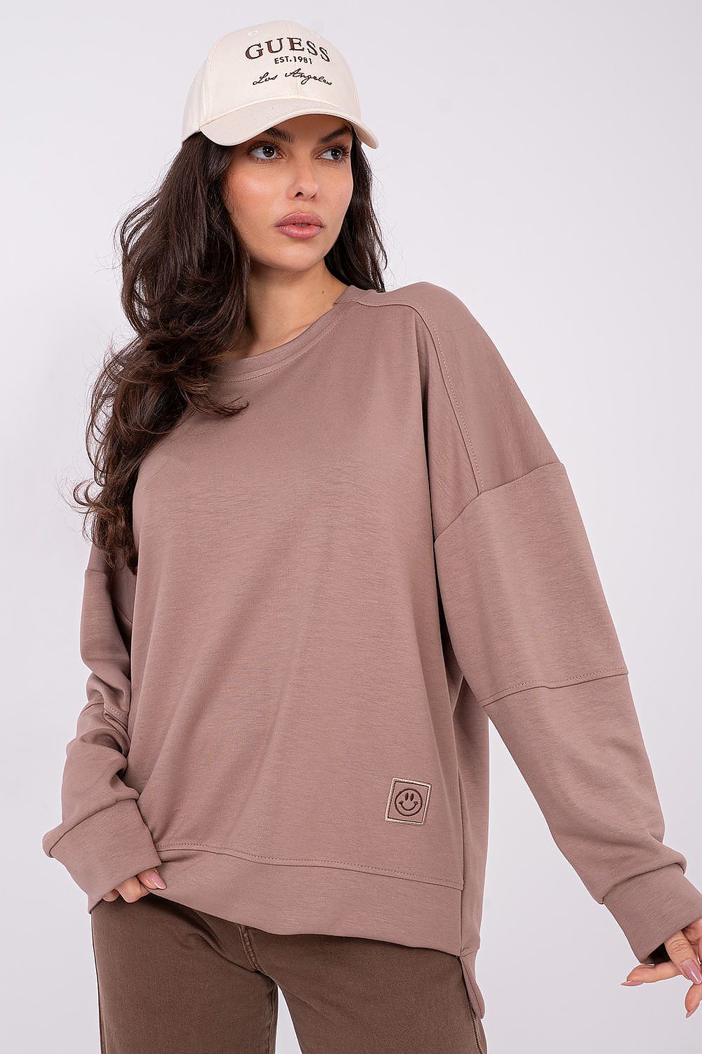   Bluza Damska Model RV-BL-A1063.96 Dark Beige - Rue Paris 