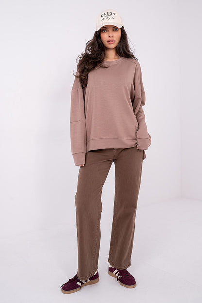   Bluza Damska Model RV-BL-A1063.96 Dark Beige - Rue Paris 
